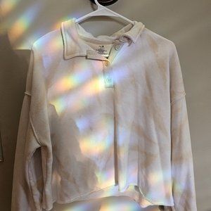 Secret treasures white and cream crop top